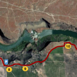 Satellite view of the Snake River Rim Trail