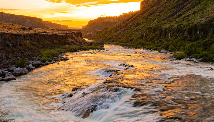 Auger Falls, Waterfall, Sunset, Twin Falls