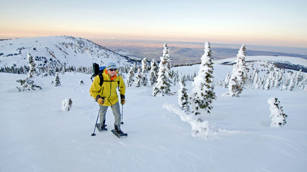 Snowshoe top of Pomerelle Weber