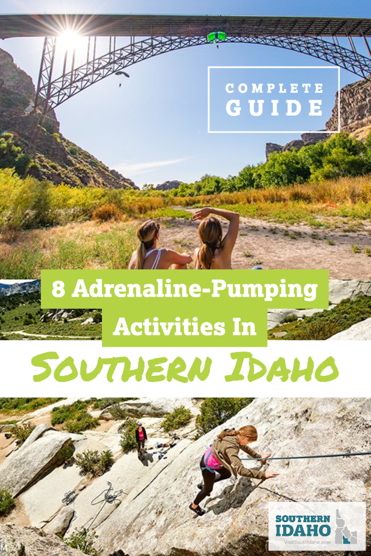 Check out these 8 adrenaline pumping activities in Southern Idaho (near Twin Falls, Idaho). Things to do in Twin Falls area include rock climbing, zip lining, kayaking, swimming, and more!