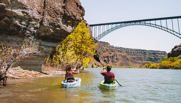 Kayaking, Perrine Bridge, Paddling, Twin Falls, Idaho, Snake River Canyon