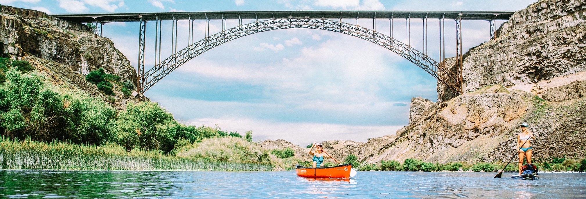Perrine Bridge, Snake River, Paddle, SUP Canoe