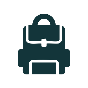A backpack icon.