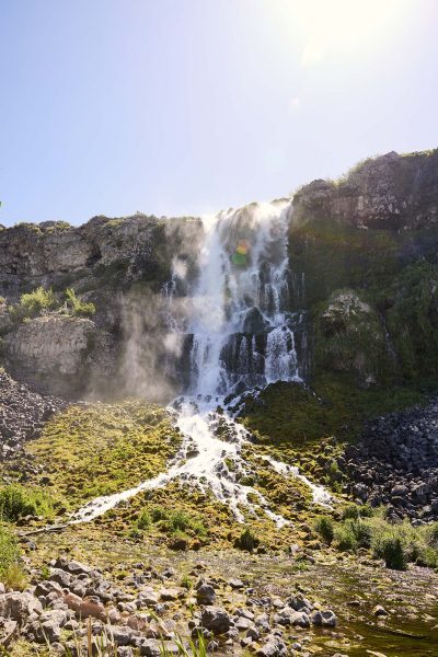 Cascading Lemmon Falls, at the Ritter Island unit of Thousand Springs State Park in Idaho. 
