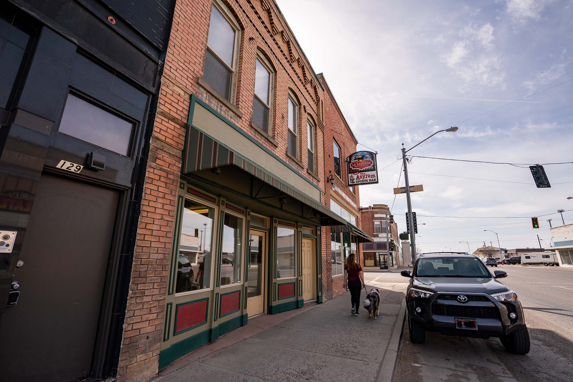 Downtown Burley, Idaho, with local boutiques, shops, and historic brick buildings in Southern Idaho.